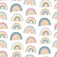 Kostenloser Vektor handgezeichnetes regenbogenmusterdesign