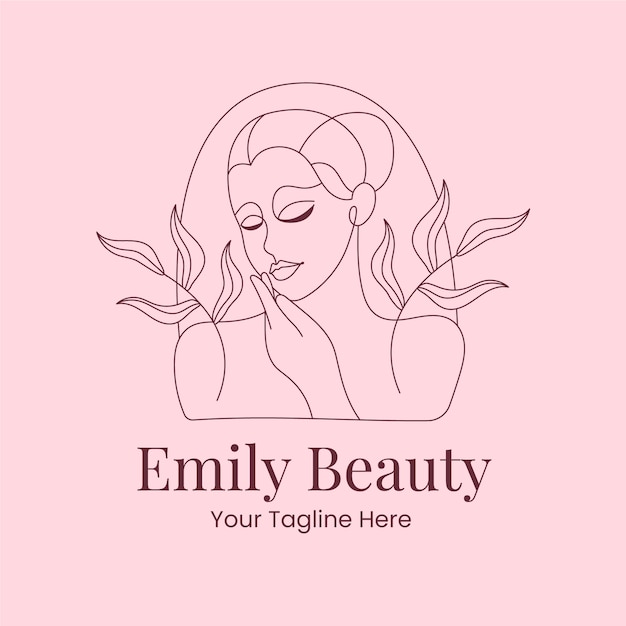 Kostenloser Vektor handgezeichnetes schönheitssalon-logo
