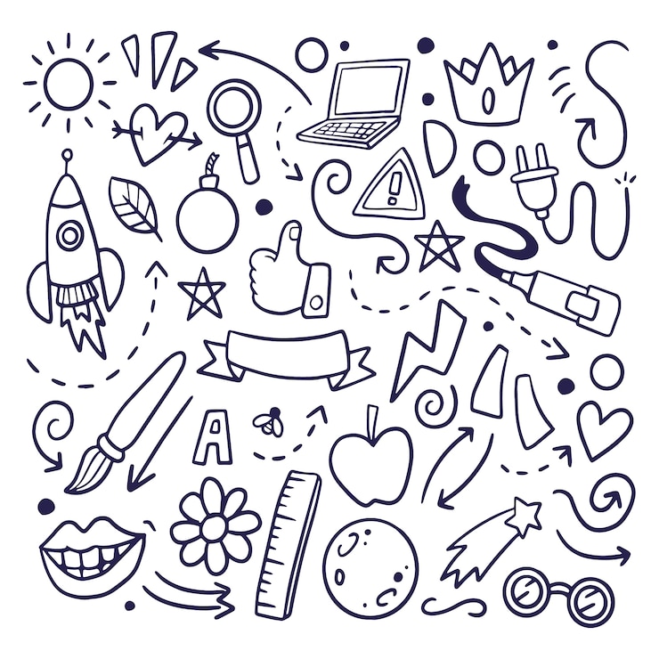 Kostenlose Vektor handgezeichnetes scribble-element