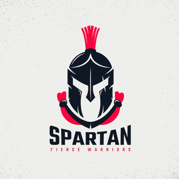 Handgezeichnetes Spartan-Helm-Logo