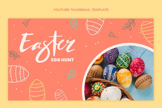 Handgezeichnetes youtube-thumbnail zu ostern