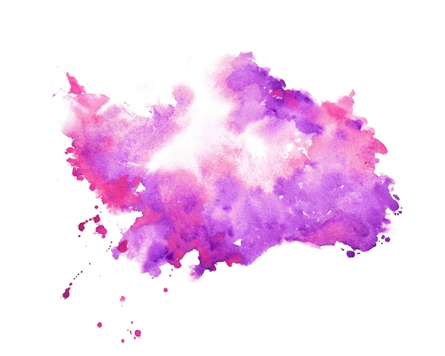Kostenloser Vektor handmaler lila aquarellfleckbeschaffenheitshintergrund