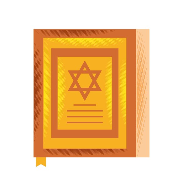 Kostenloser Vektor hanukkah torah illustration isoliertes design