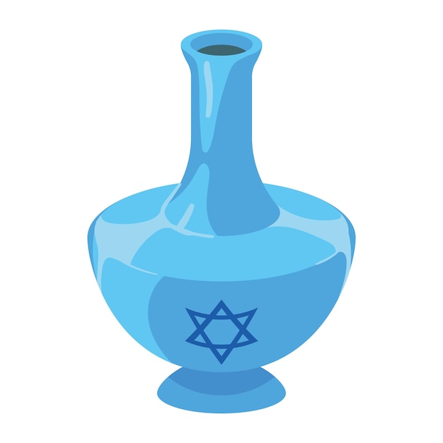 Kostenloser Vektor hanukkah-vase-illustration isoliertes design