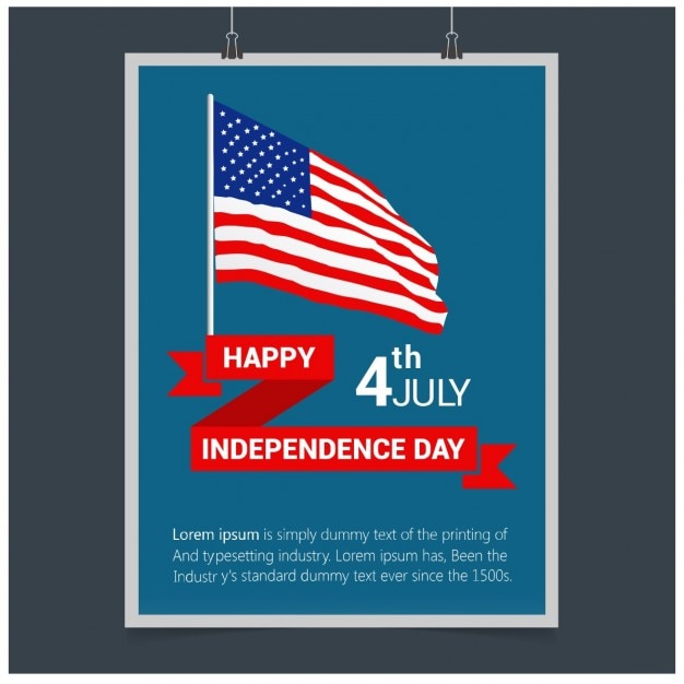 Happy 4th of july usa independence day poster vorlage