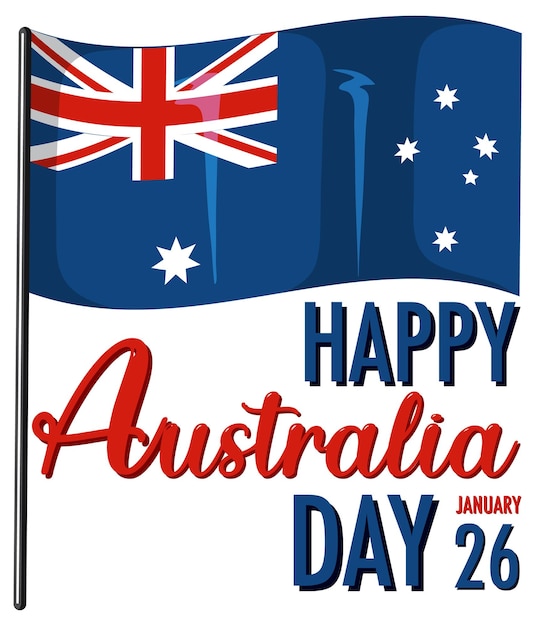 Kostenloser Vektor happy australia day banner-design