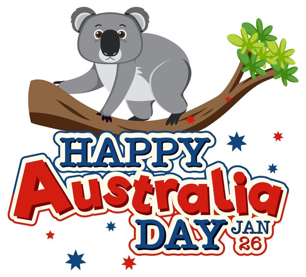 Kostenloser Vektor happy australia day banner-design