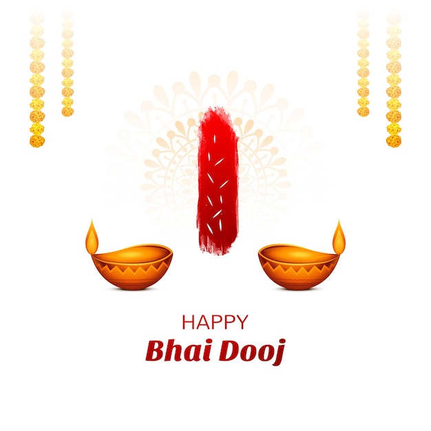 Happy bhai dooj festival feier kartenhintergrund