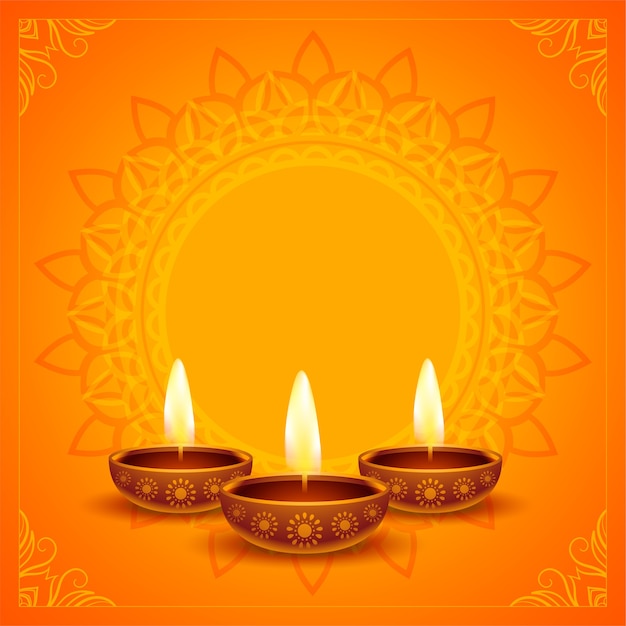 Happy diwali wünscht karte mit copyspace-design