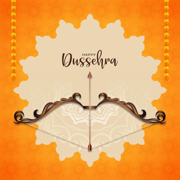 Happy dussehra kulturfestival feier hintergrunddesign