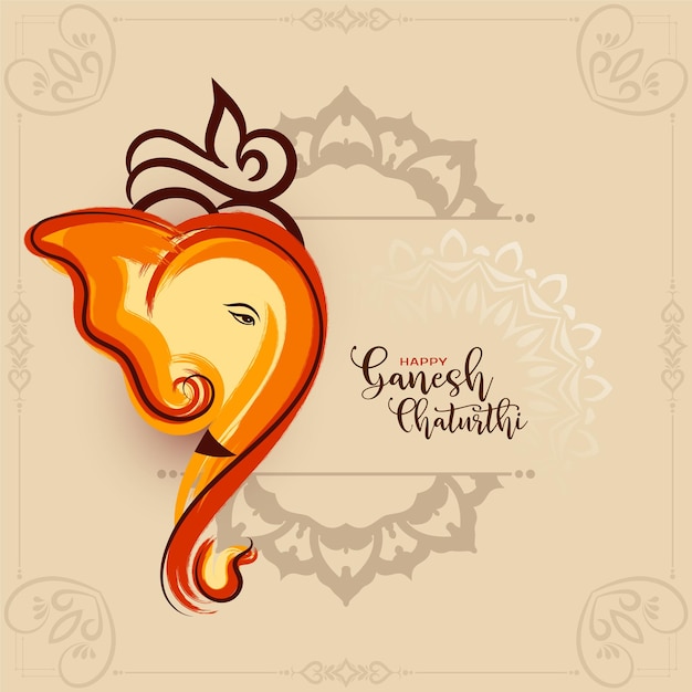 Happy ganesh chaturthi festival schönes dekoratives hintergrunddesign