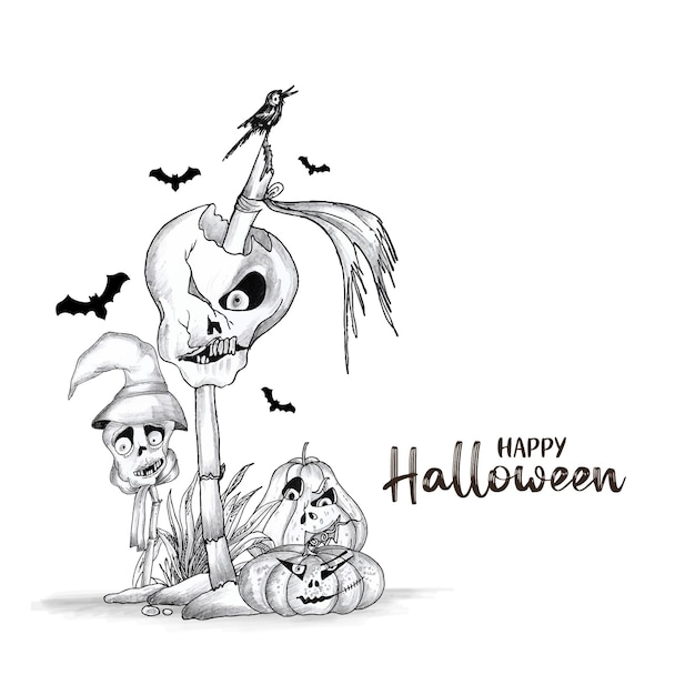 Happy Halloween Horror Festival Feier dekoratives Hintergrunddesign