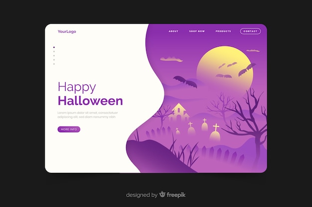 Happy halloween landing page