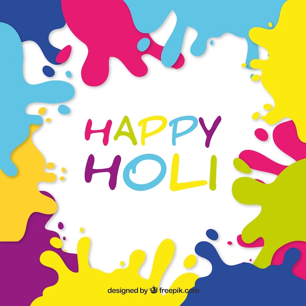 Happy holi hintergrund beschriften