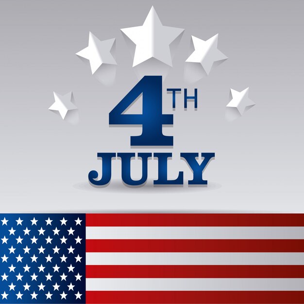 Happy Independence Day 4. Juli USA Design