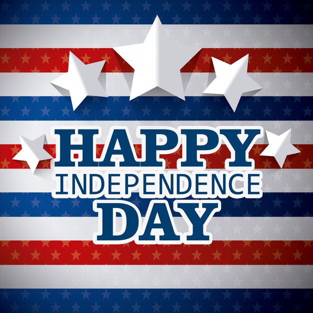 Happy Independence Day 4. Juli USA Design