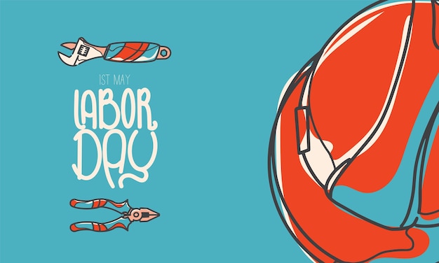 Happy labor day banner design-vorlage vektor-illustration