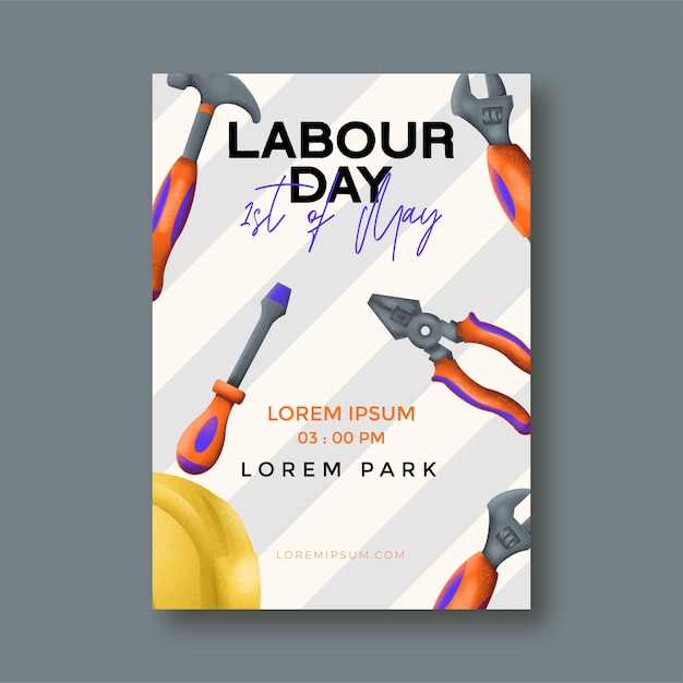 Happy labor day banner design-vorlage vektor-illustration