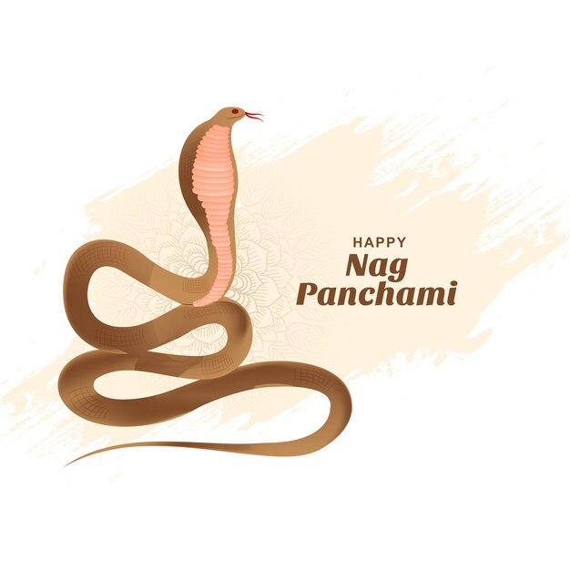 Happy nag panchami indian festival kartendesign