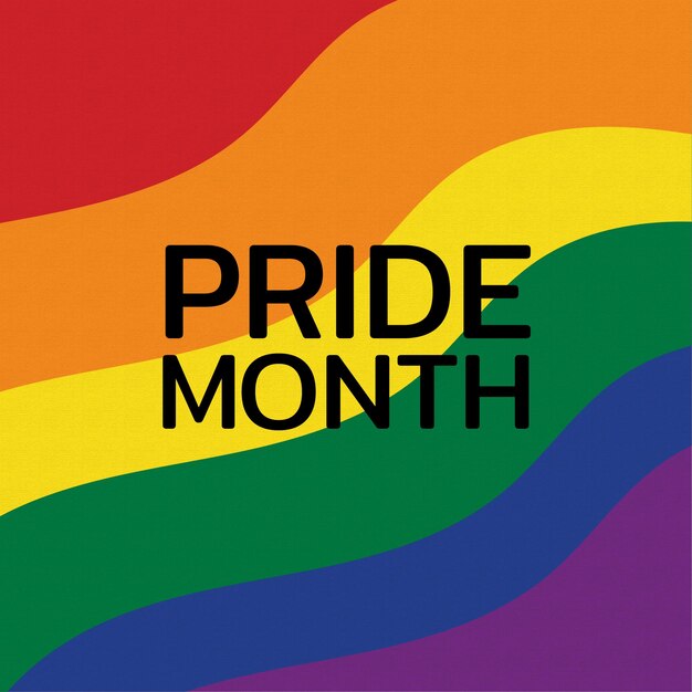 Happy Pride Month Greetings Rot Orange Gelb Bunter Hintergrund Social Media Design Banner Free Vector