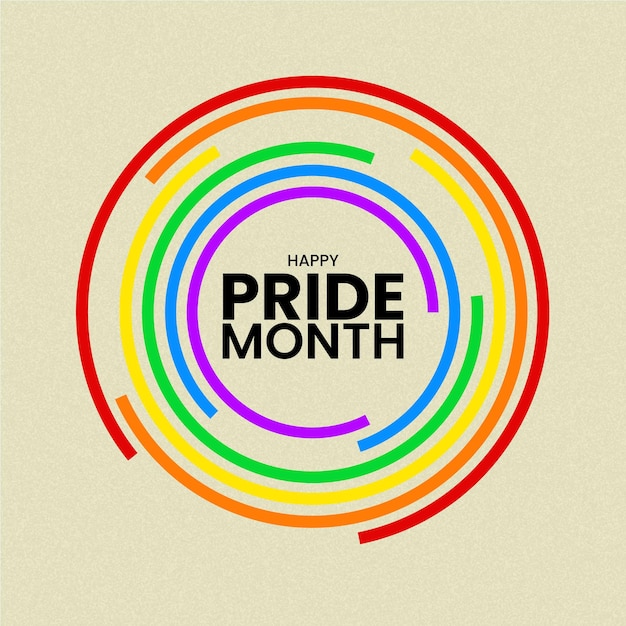 Happy Pride Month Greetings Rot Orange Gelber Hintergrund Social Media Design Banner Free Vector