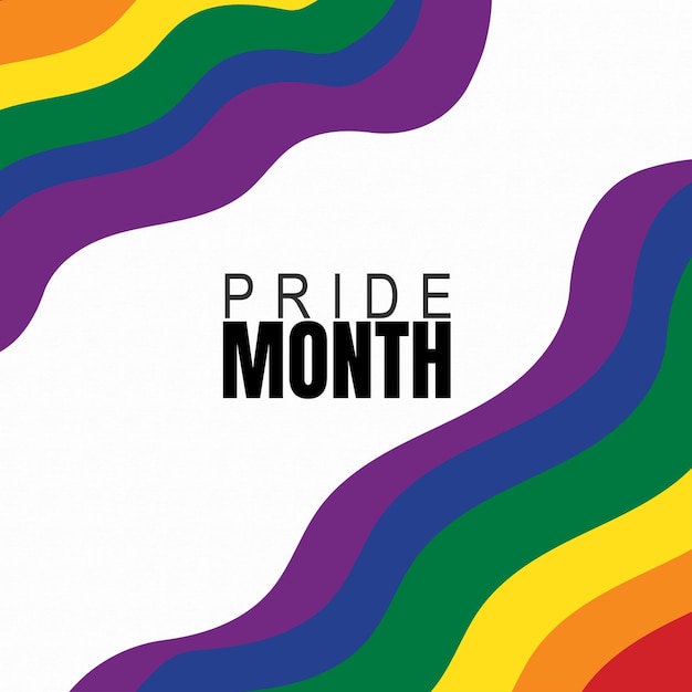 Happy Pride Month Greetings Violett Blau Grün Bunter Hintergrund Social Media Design Banner Free Vector