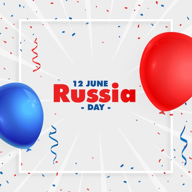 Happy russland tag 12. juni feier hintergrund design