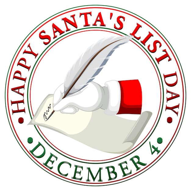 Happy santa's list day banner-design