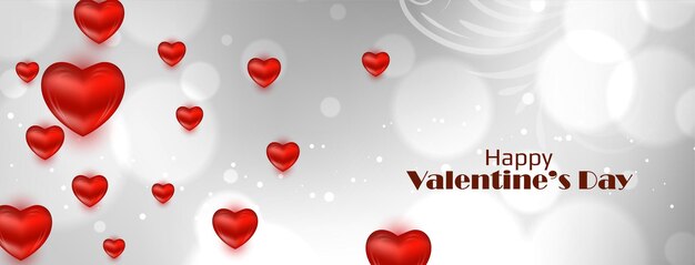 Happy Valentines Day Feier dekorative Liebe Banner Design Vektor