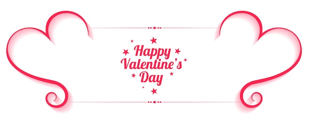 Happy valentinstag dekorative banner lovey