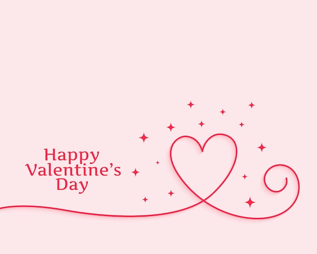 Happy Valentinstag kreative Linie Herz