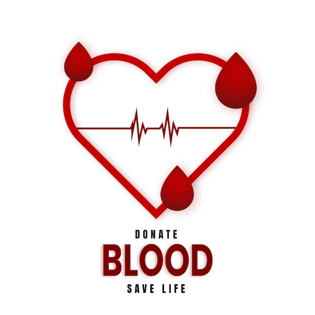 Happy World Blood Donor Day Rot Weiß Schwarzer Hintergrund Social Media Design Banner Free Vector