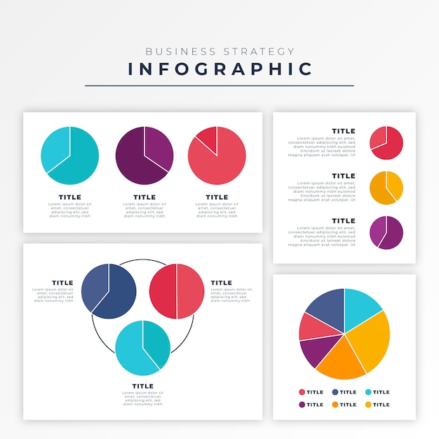 Kostenloser Vektor harvey ball diagramme infografik in flachem design