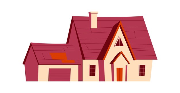 Hausbau, Karikaturillustration