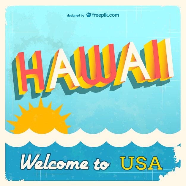 Kostenloser Vektor hawaii wellcome-design