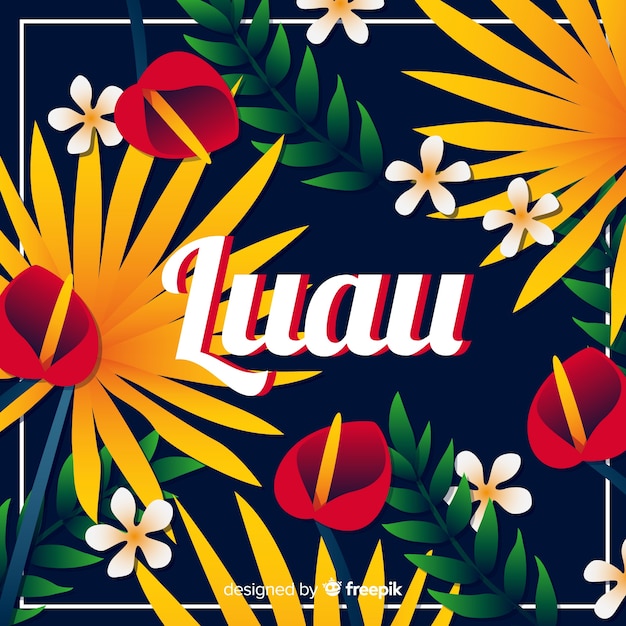 Kostenloser Vektor hawaiian luau hintergrund