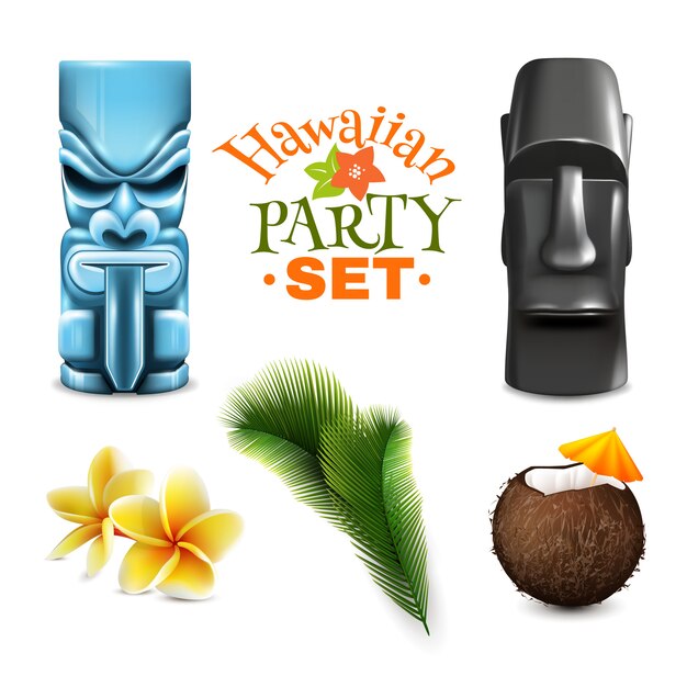 Hawaiische Party Elements-Sammlung