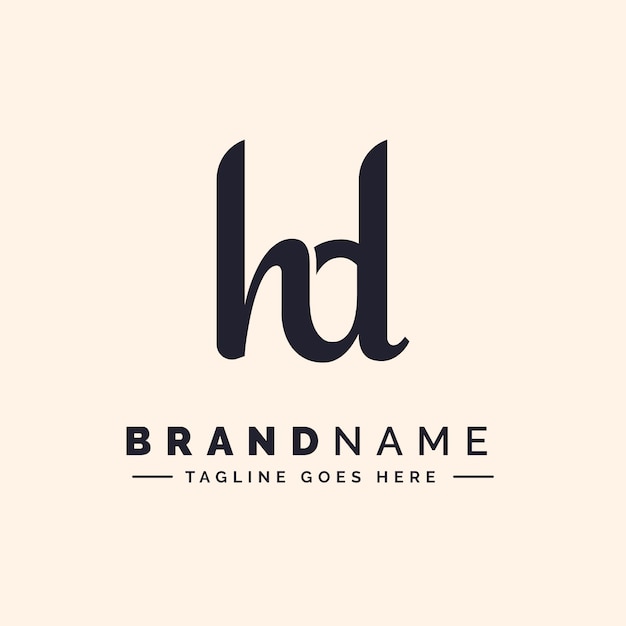 Hd-monogramm-logo-vorlage