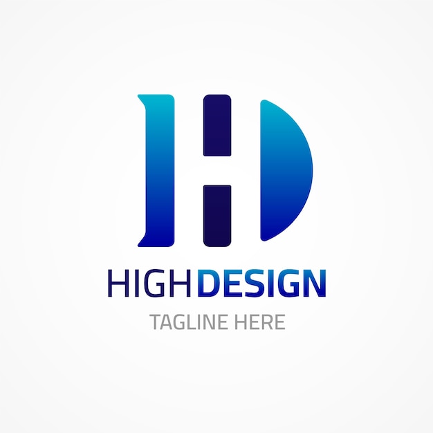 Hd-monogramm-logo-vorlage