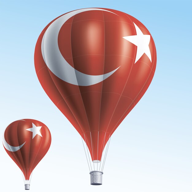 Heissluftballon Hintergrund Design Kostenlose Vektor