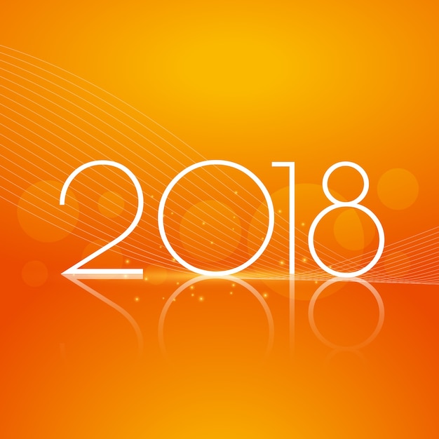 Helles grußgrußdesign des neuen jahres 2018