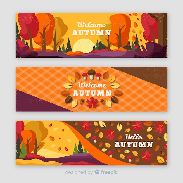 Herbst banner vintage-design-pack