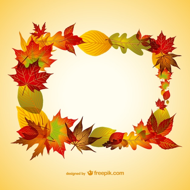 Herbst Hintergrund mit Blättern Vektor-Illustration