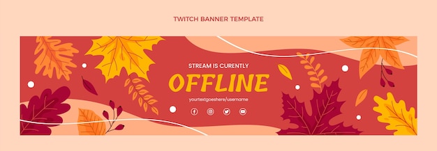 Kostenloser Vektor herbst-twitch-banner