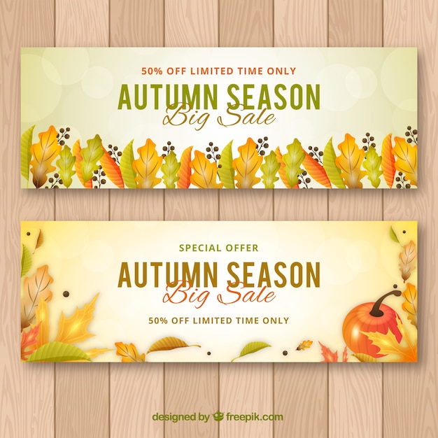 Herbst verkauf banner