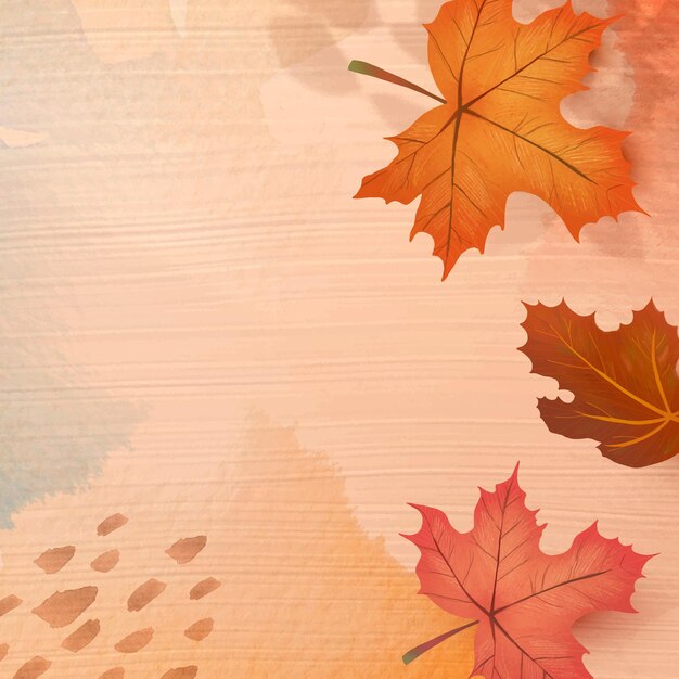 Herbstsaison Hintergrundvektor mit Ahornblättern