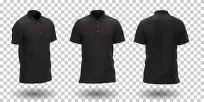 Kostenloser Vektor herren schwarzes poloshirt-modell