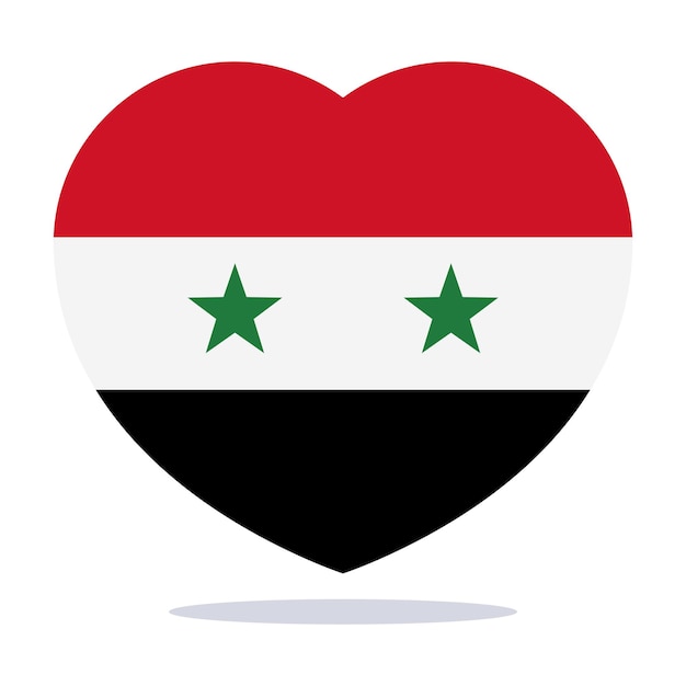 Herz-Form-Syrien-Flagge