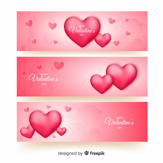 Herzen valentine banner