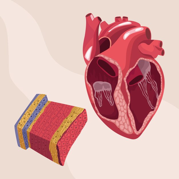 Herzgewebe realistisches Organposter